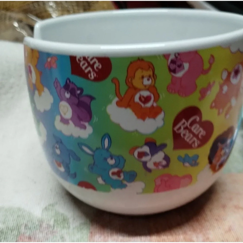 Care Bears CultureFly Ceramic Ramen Bowl and Spoon Set 18oz Multicolor 2024‎